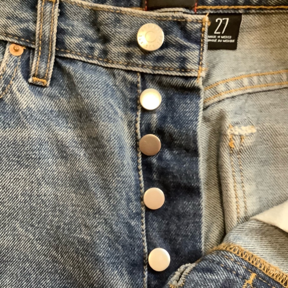 URBAN OUTFITTERS BDG Slim Straight Jeans High Rise Blue Cotton 27 - Picture 7 of 13